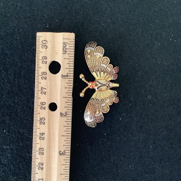 Vintage SPAIN Damascene brooch. - Picture 4 of 4